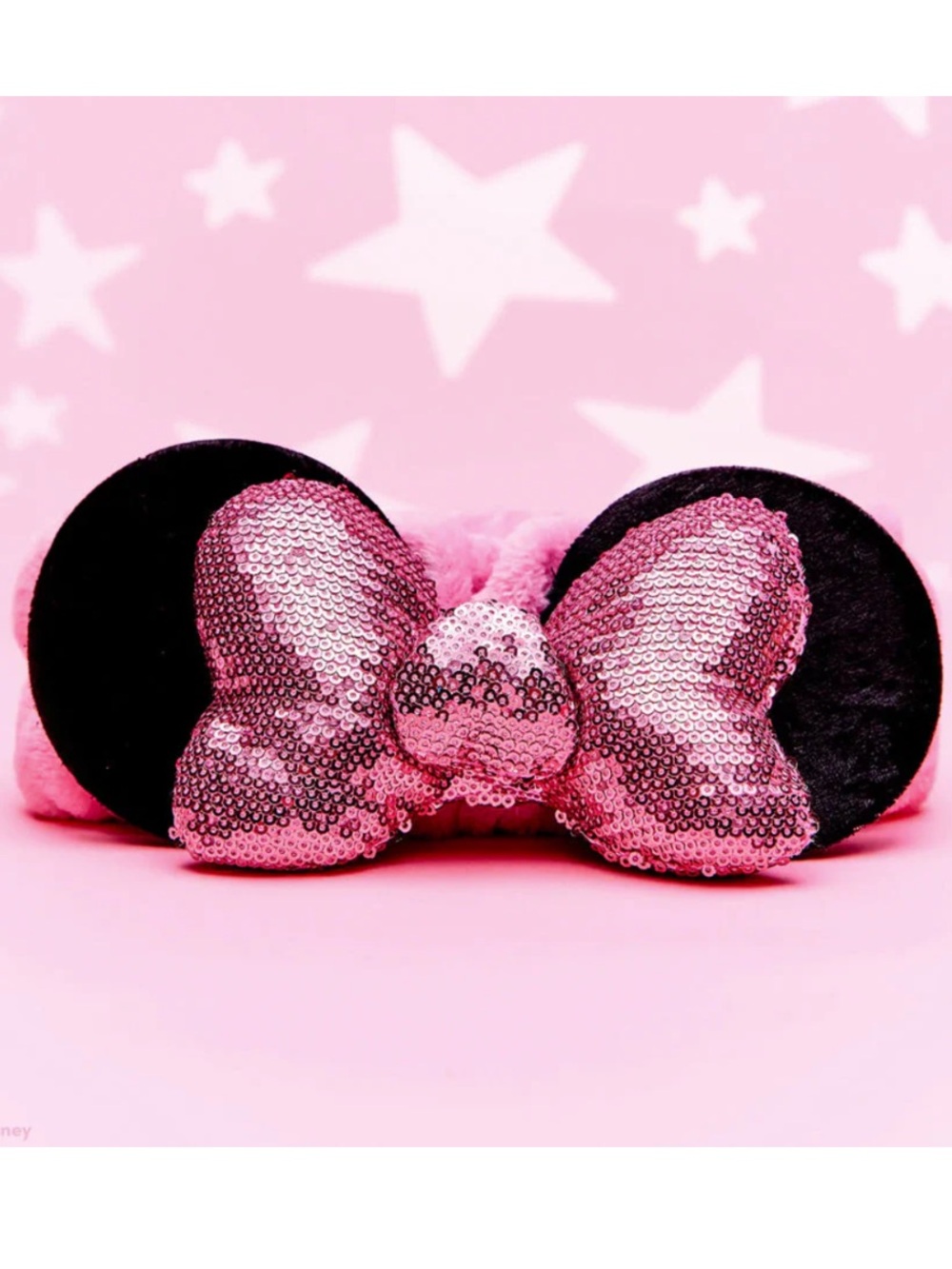 Disney Sequined Pink Minnie Bow 3D Teddy Headband Makeup Brush Holder - Picture 3 of 4